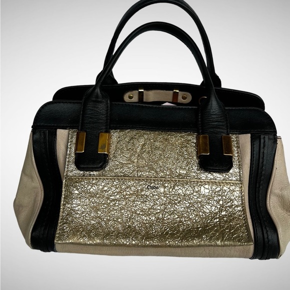 Chloe Handbags - Gold Black and Tan Chloe Allison